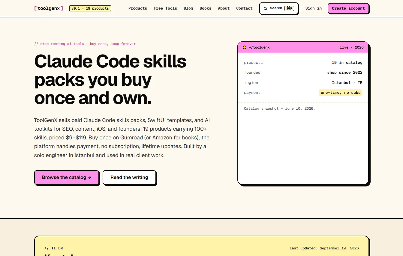agentskillpacks.com screenshot