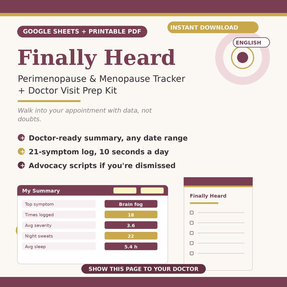 Perimenopause & Menopause Tracker — sponsored